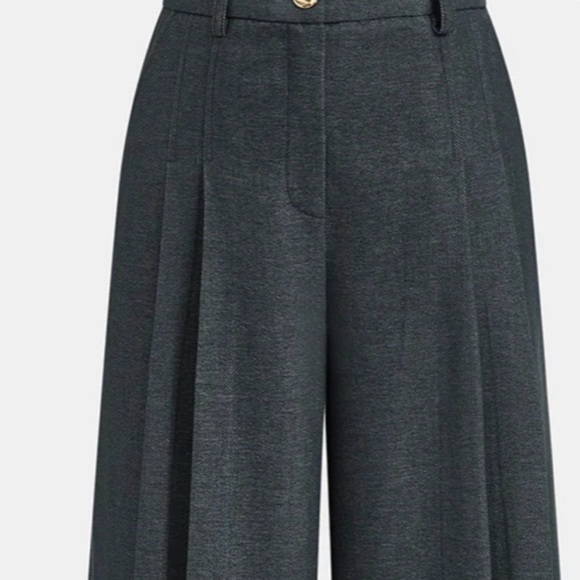 Wide-Leg Charcoal Trousers - Picture 2 of 3